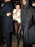 Kanye West wife Bianca Censori in black pantyhose without panties on the amateur pictures obtained by paparazzi